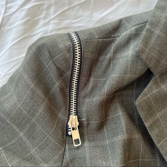 Walter Baker Checked Belted Jacket — Grey, M - Picture 10 of 14
